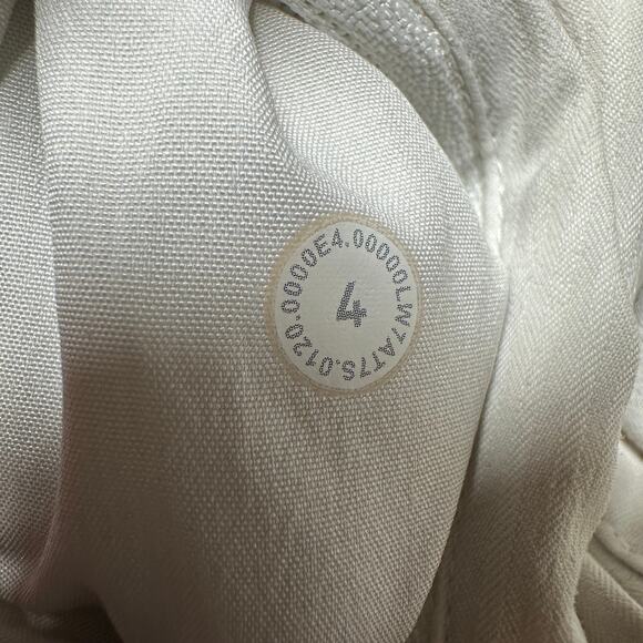 Lululemon Tracker Short V 4" White Women's Size 4 Good Used Condition STAINED - Picture 5 of 8